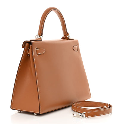 Hermes Madame Calfskin Kelly Sellier 28 Gold 3 of 11