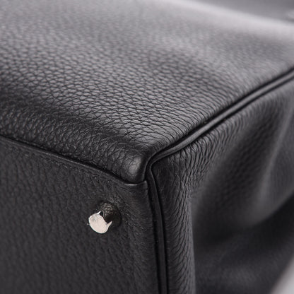 Hermes Togo Verso Kelly Retourne 35 Black Bleu Agate 12 of 15