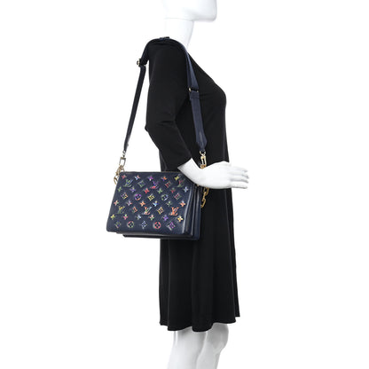 Louis Vuitton Lambskin Embossed Monogram LV Garden Coussin PM Navy 2 of 9