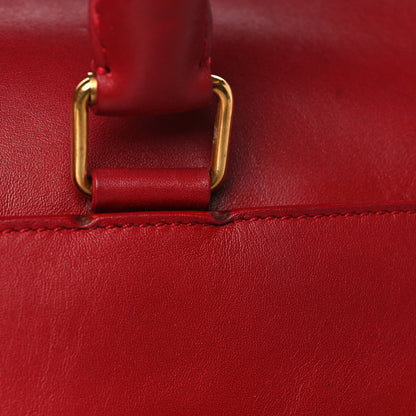 Saint Laurent Calfskin Classic Duffle 6 Red 12 of 14