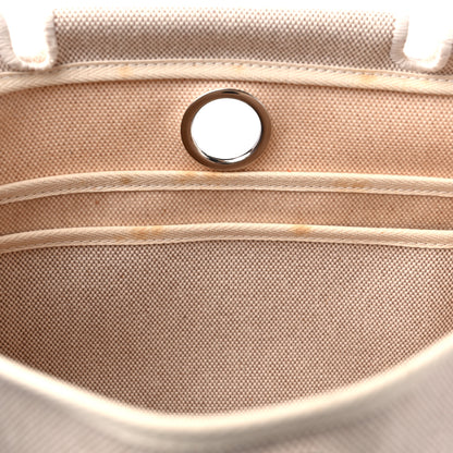 Hermes Toile Vache Calfskin Herbag 30 PM Black Natural 14 of 14