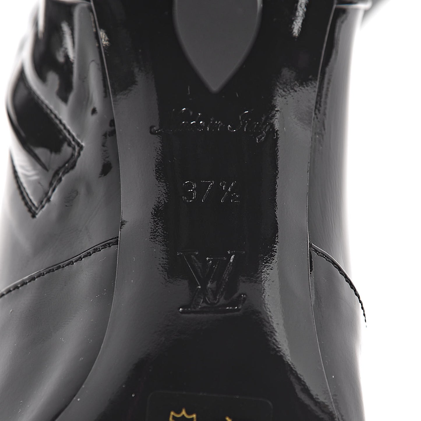 Patent Silhouette Ankle Boots 37.5 Black