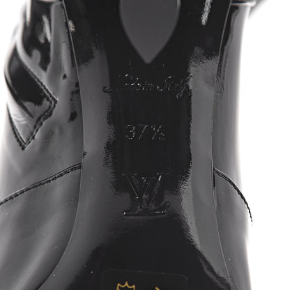 Louis Vuitton Patent Silhouette Ankle Boots 37.5 Black 7 of 9