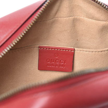 Gucci Calfskin Matelasse Small GG Marmont Chain Shoulder Bag Hibiscus Red 7 of 10