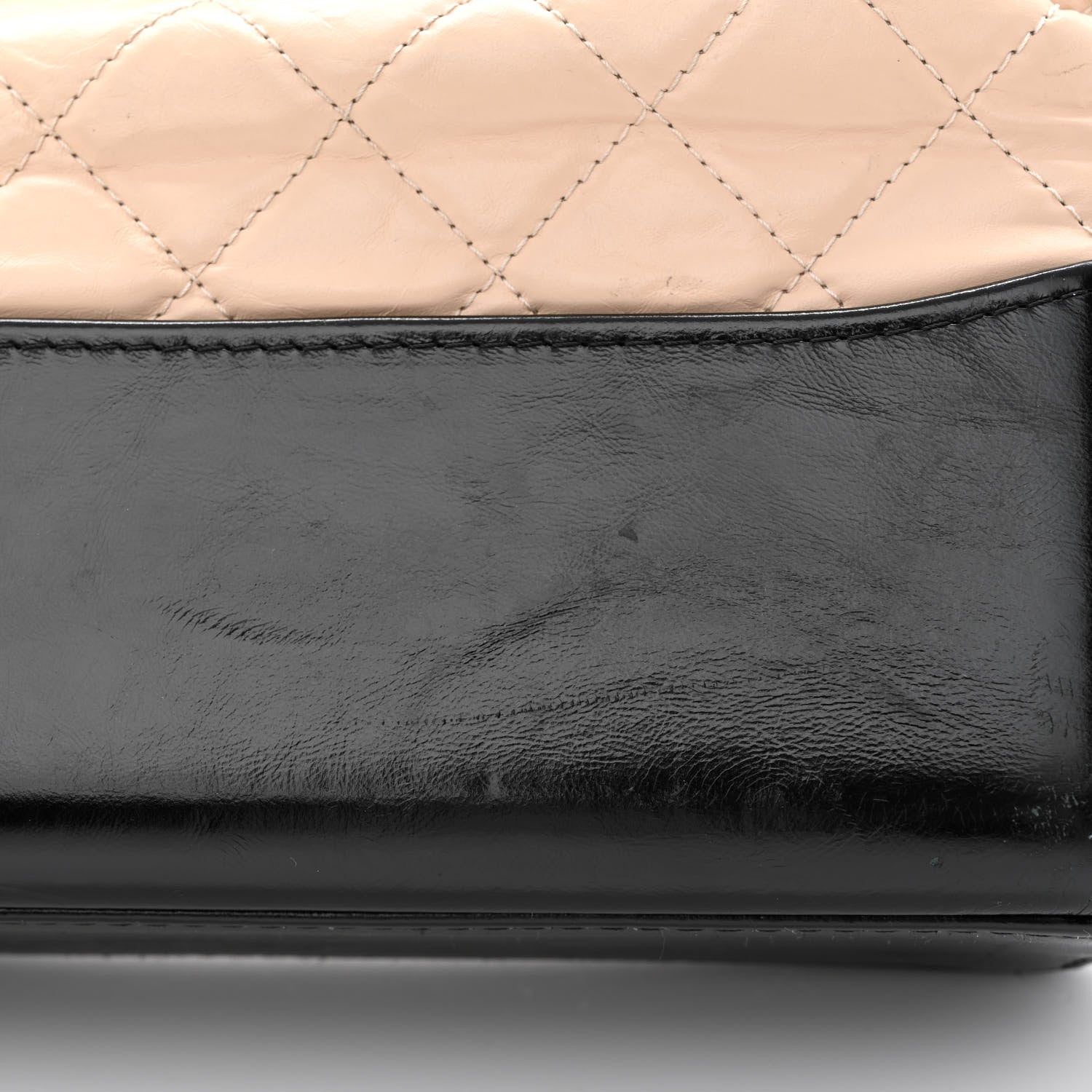 Chanel Aged Calfskin Quilted Medium Gabrielle Hobo Beige Black 17 of 19
