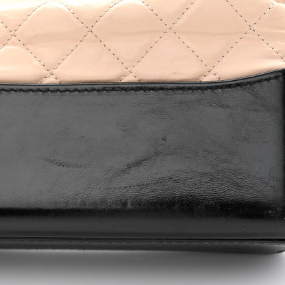 Chanel Aged Calfskin Quilted Medium Gabrielle Hobo Beige Black 17 of 19