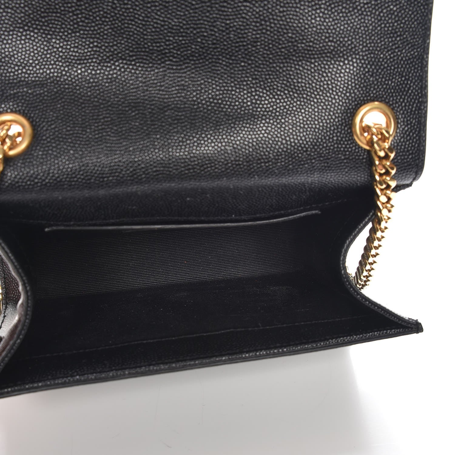 Saint Laurent Grain De Poudre Small Monogram Kate Satchel Black 5 of 6