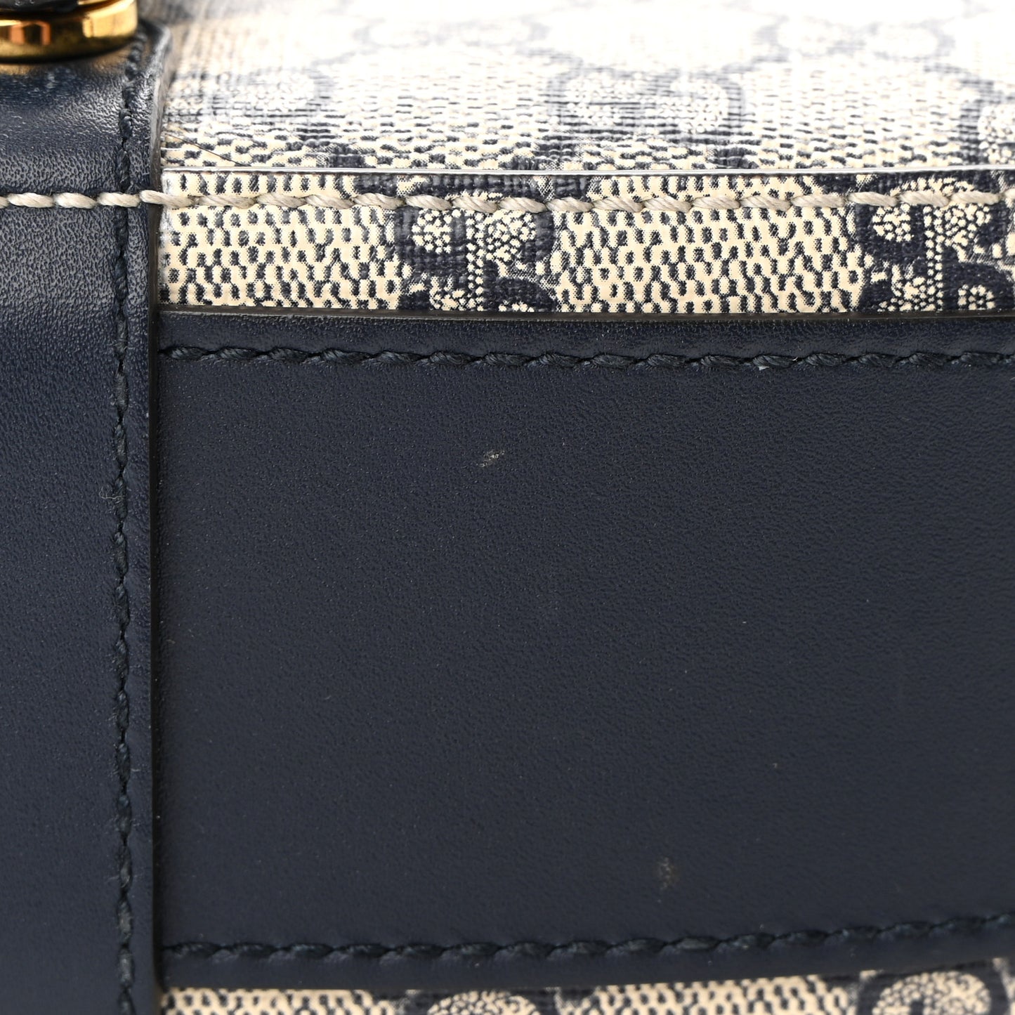 GG Supreme Monogram Small Messenger Shoulder Bag Beige Blue Navy