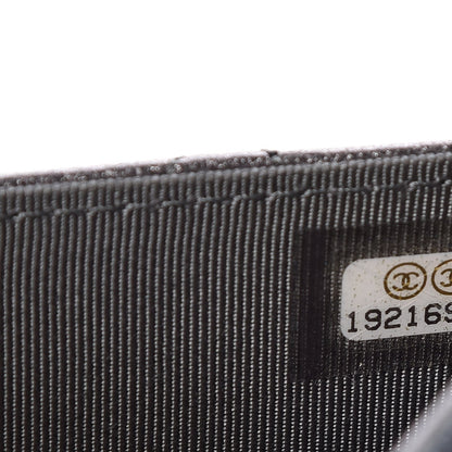 Chanel Metallic Lambskin Quilted Reissue Wallet On Chain WOC Dark Silver 7 of 9