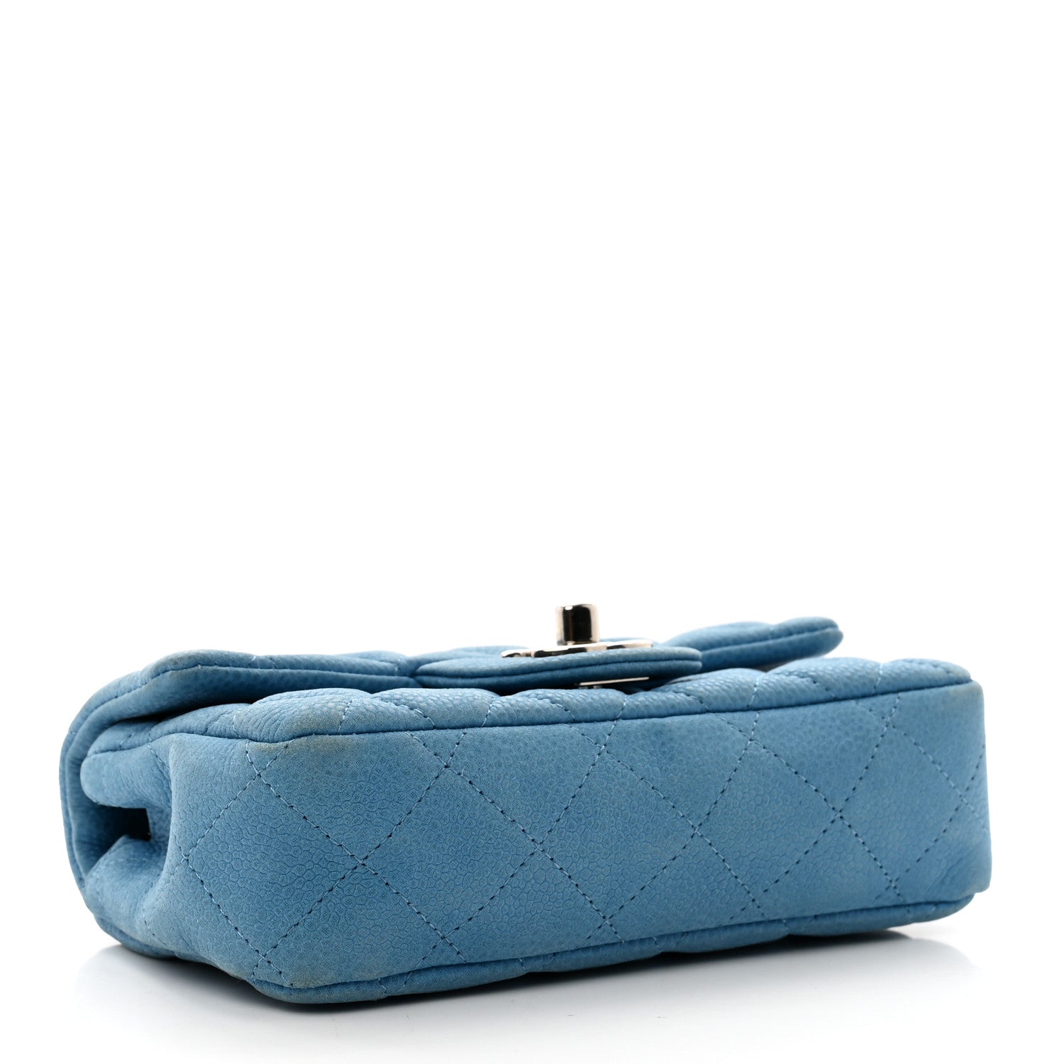 Chanel Iridescent Caviar Quilted Extra Mini Flap Light Blue 4 of 10