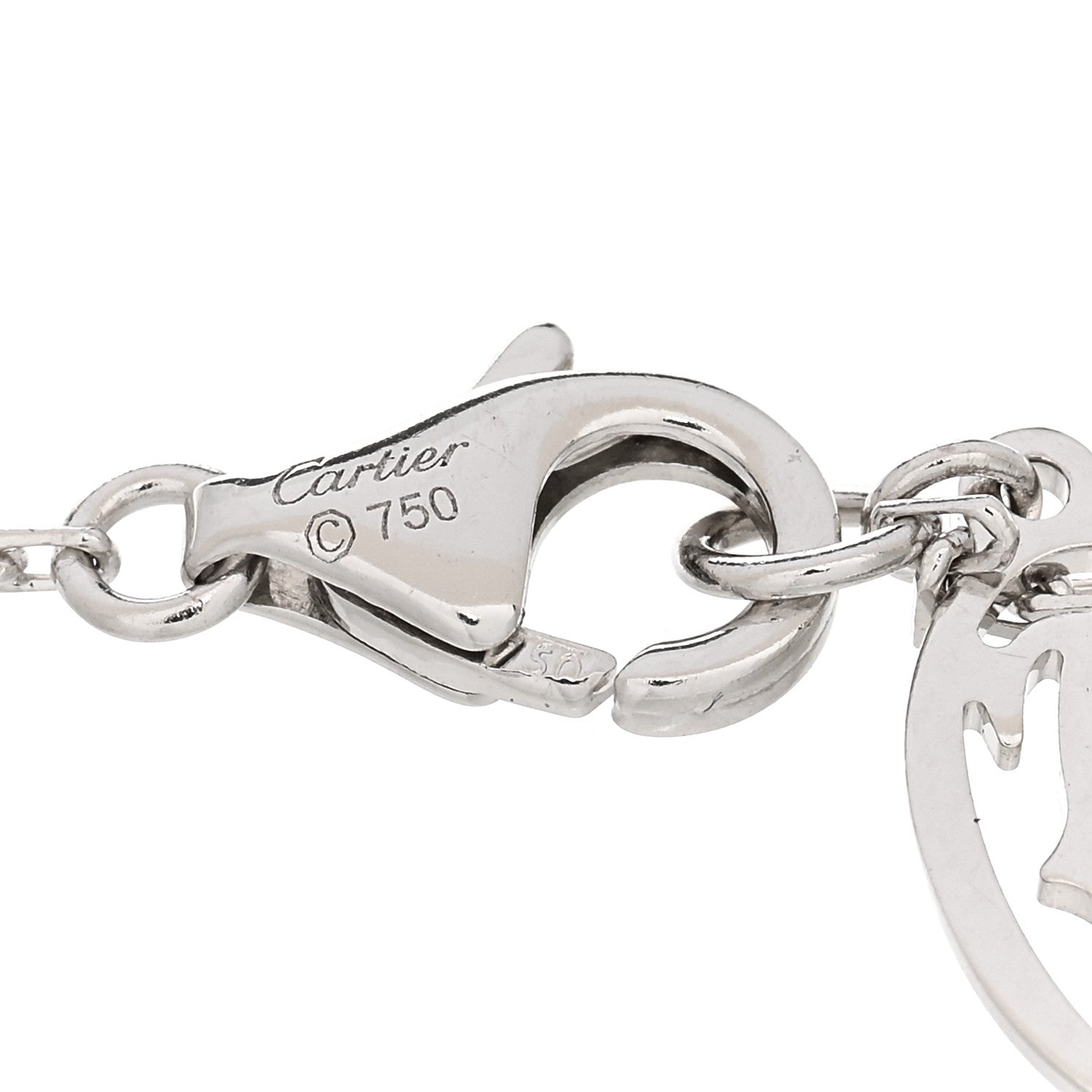 Cartier 18K White Gold Diamond SM D'Amour Bracelet 3 of 3