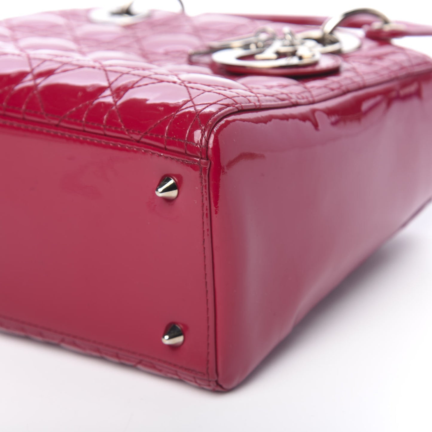 Patent Cannage Medium Lady Dior Red