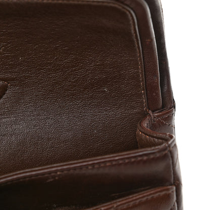 Chanel Lambskin Quilted Small Double Flap Dark Brown 15 of 17