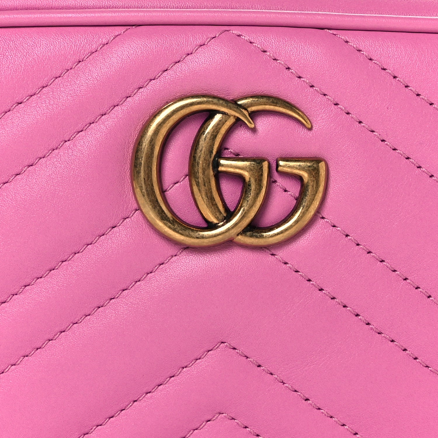 Gucci Calfskin Matelasse Mini GG Marmont Chain Shoulder Bag Candy Mousse 8 of 10