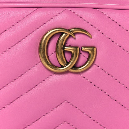 Gucci Calfskin Matelasse Mini GG Marmont Chain Shoulder Bag Candy Mousse 8 of 10