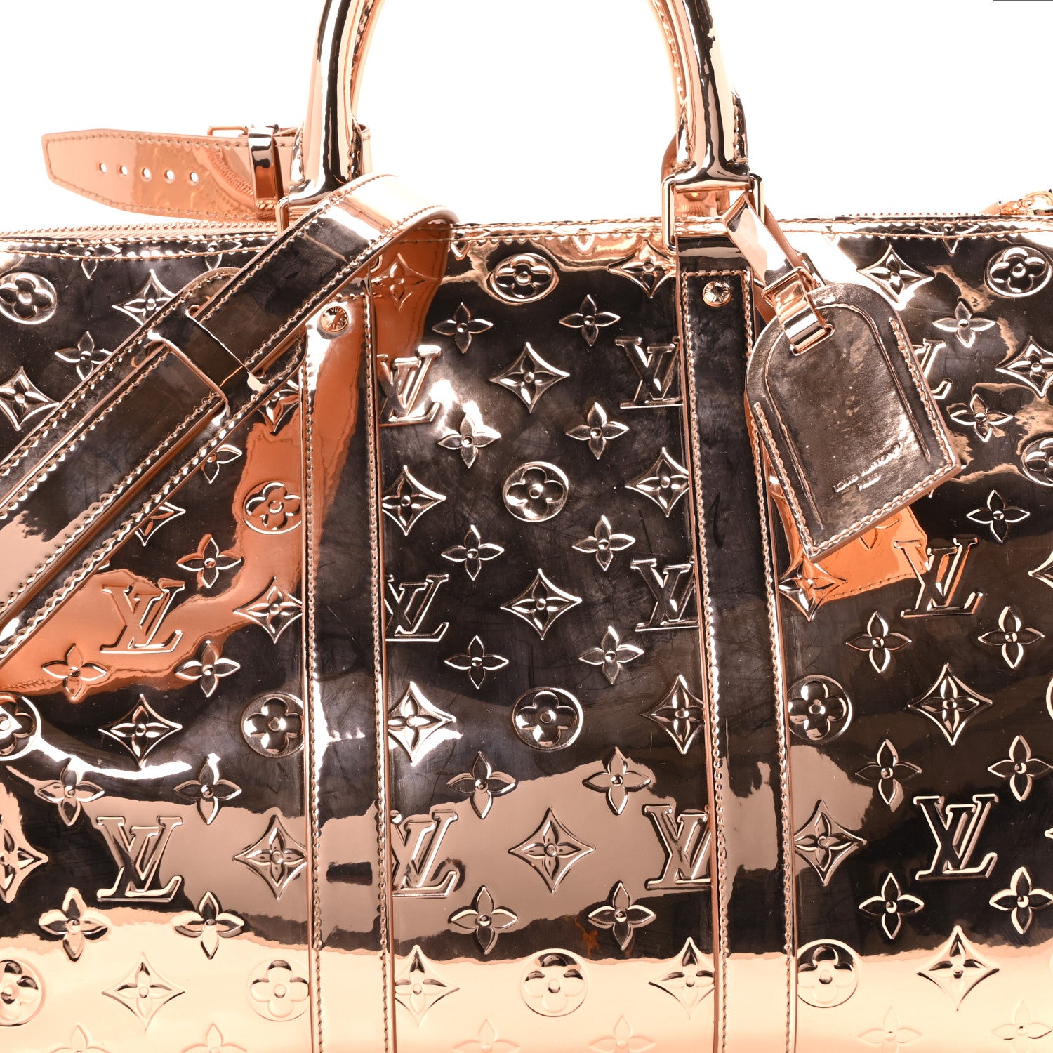 Louis Vuitton Monogram Mirror Keepall Bandouliere 45 Copper 7 of 9