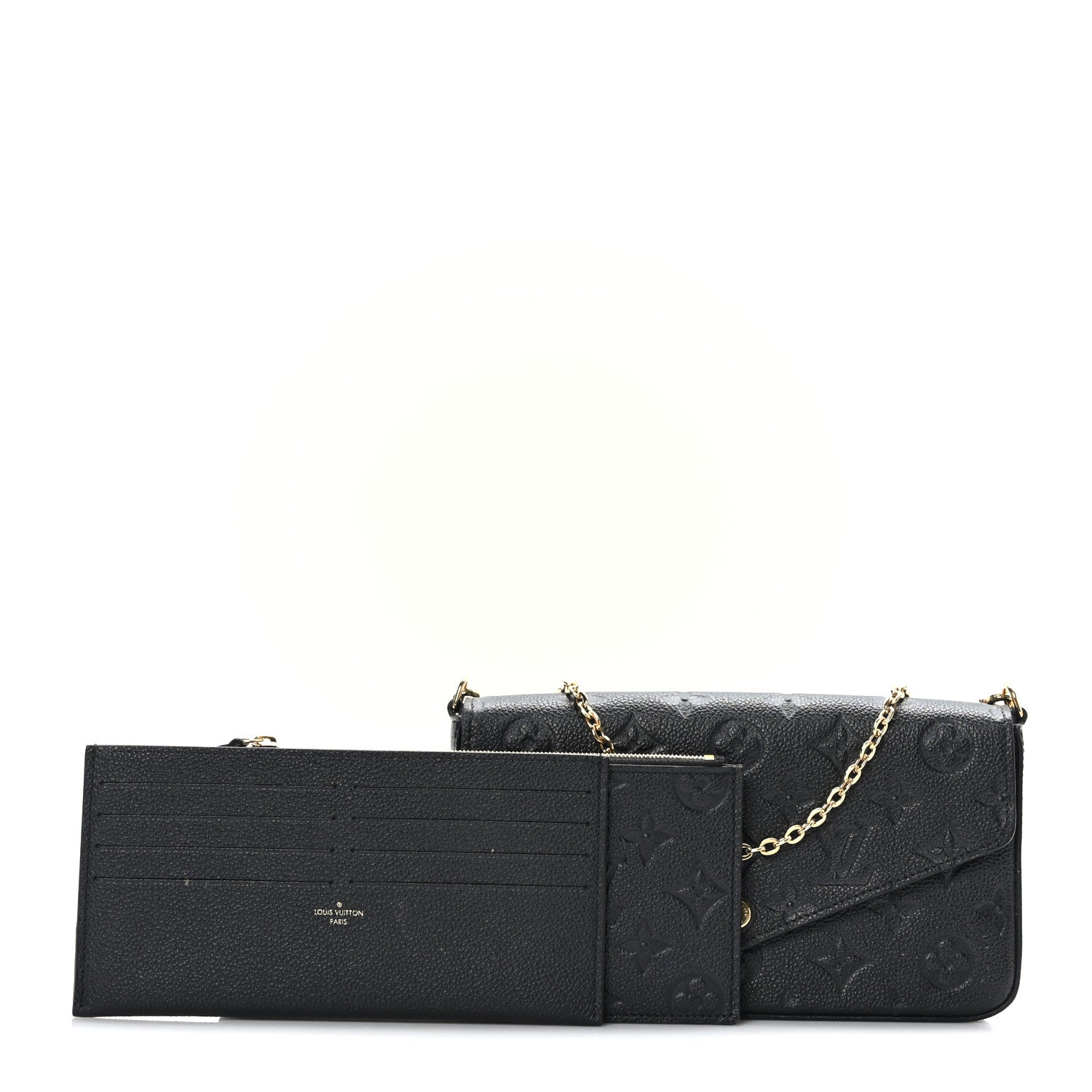 Louis Vuitton Empreinte Pochette Felicie Chain Wallet Black 3 of 11