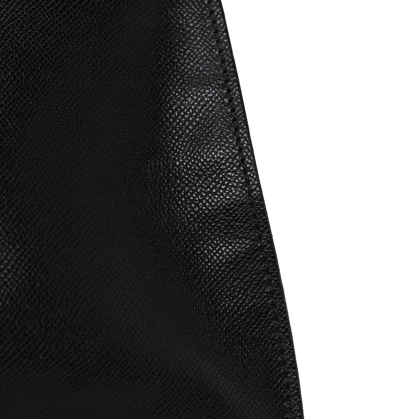 Grained Calfskin Shopping Tote Black