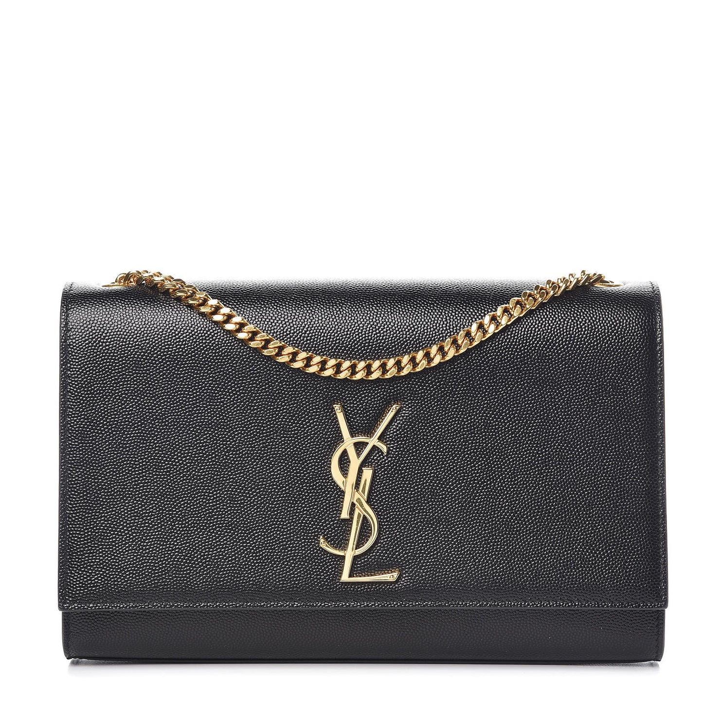 Grain De Poudre Medium Classic Monogram Kate Satchel Black
