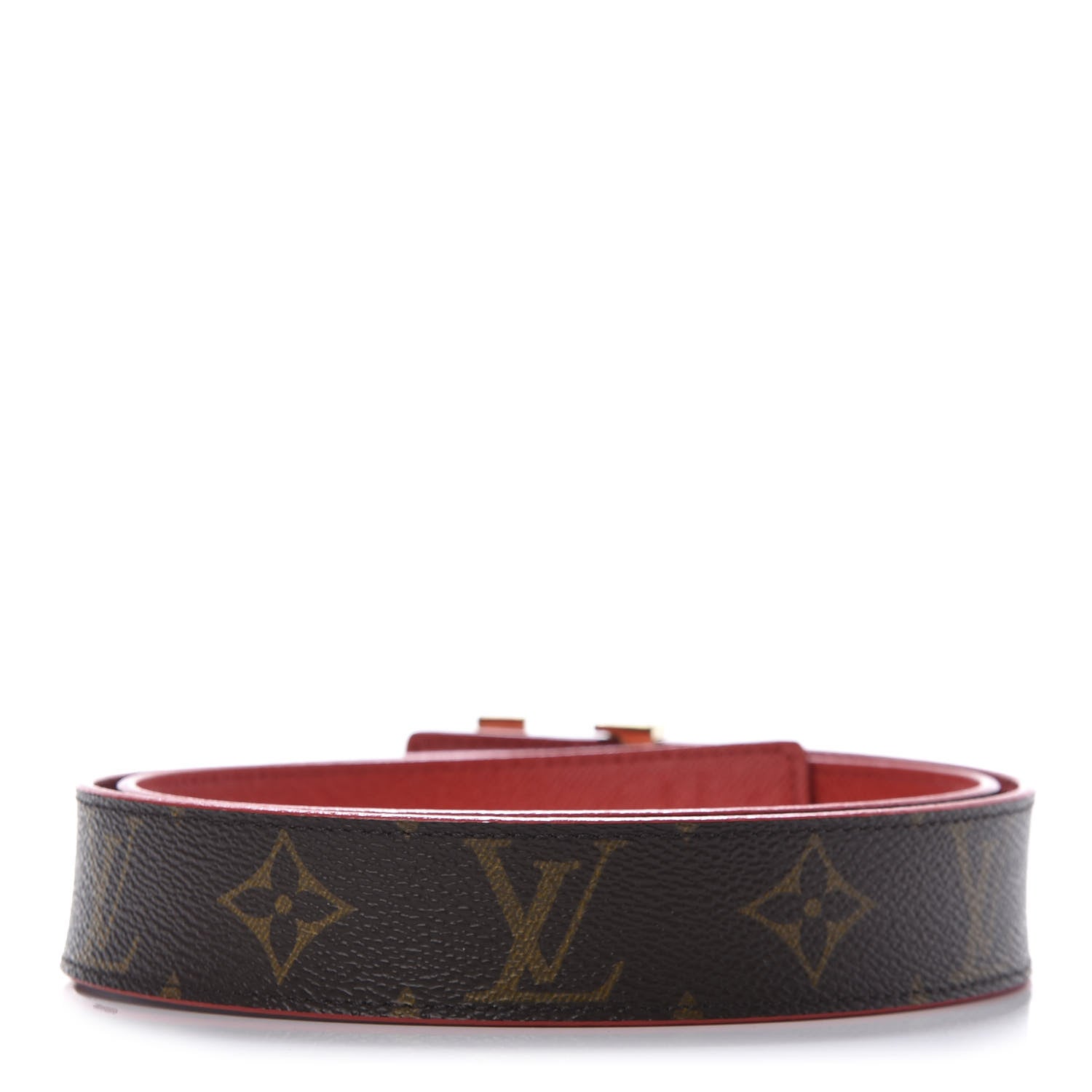 Louis Vuitton Calfskin Monogram LV Initiales Reversible Belt 80 32 Red 2 of 6
