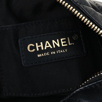 Chanel Lambskin Quilted Small Perfect Meeting Hobo Black 6 of 11