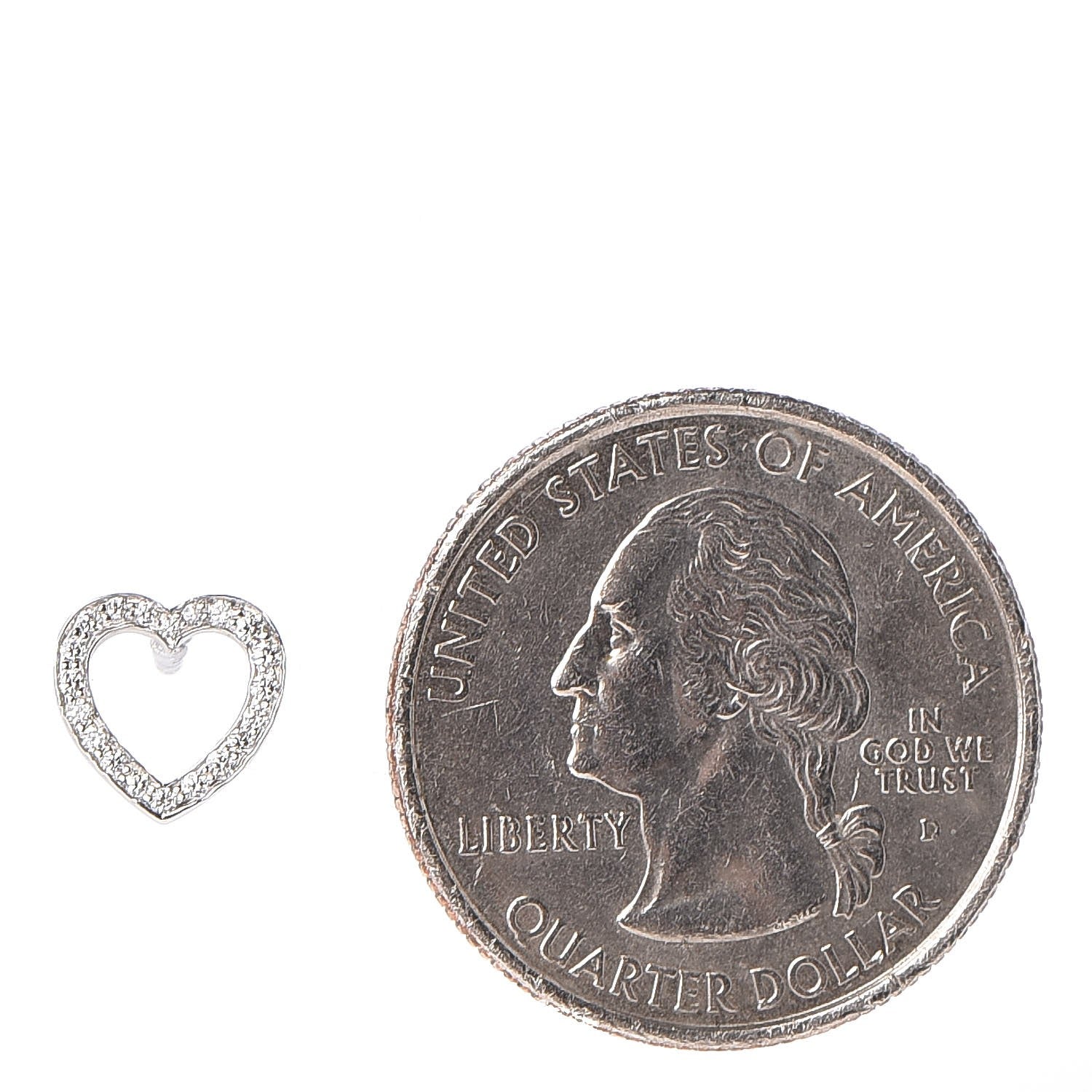 Tiffany Platinum Diamond Heart Earrings 2 of 6