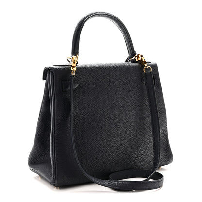 Hermes Togo Kelly Retourne 28 Bleu Nuit 3 of 10