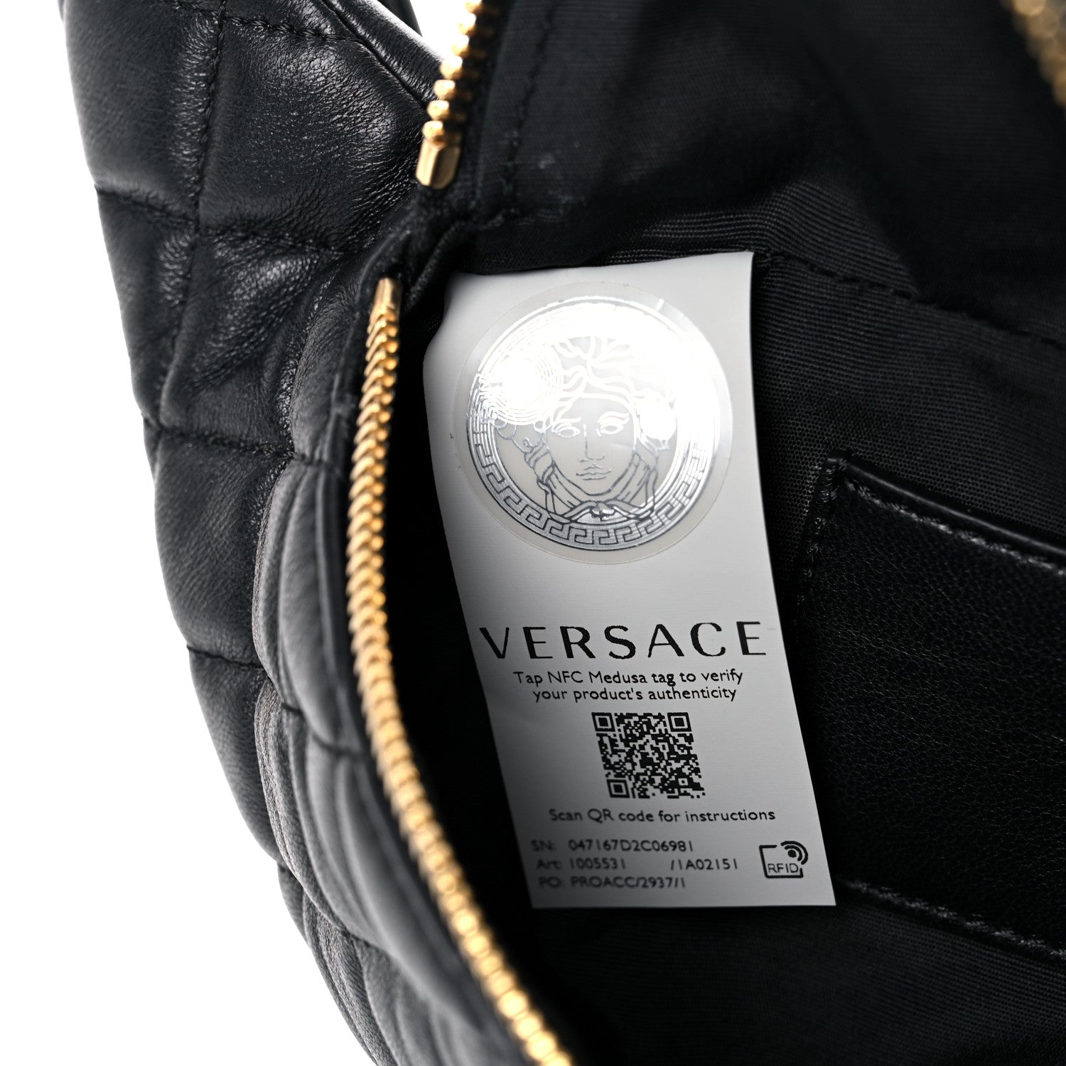 Versace Nappa Quilted Medusa Belt Bag Black 7 of 13