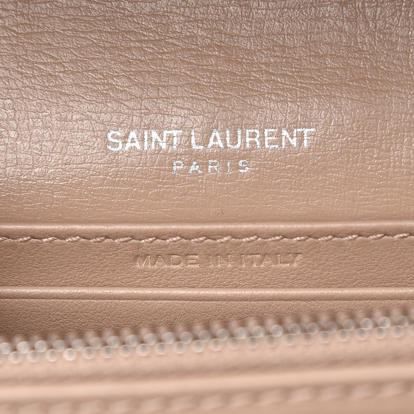 Calfskin Monogram Sunset Chain Wallet Dark Beige