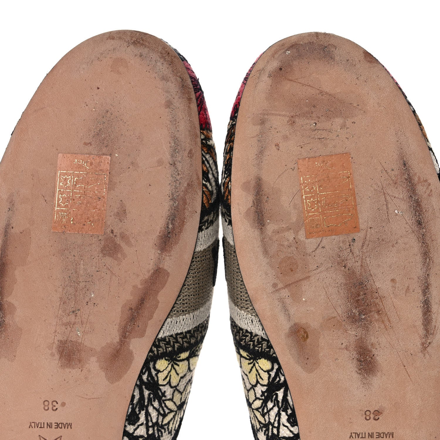 Christian Dior Canvas Cotton Embroidered Mille Fleurs Dioriviera Mules 38 Multicolor 9 of 9