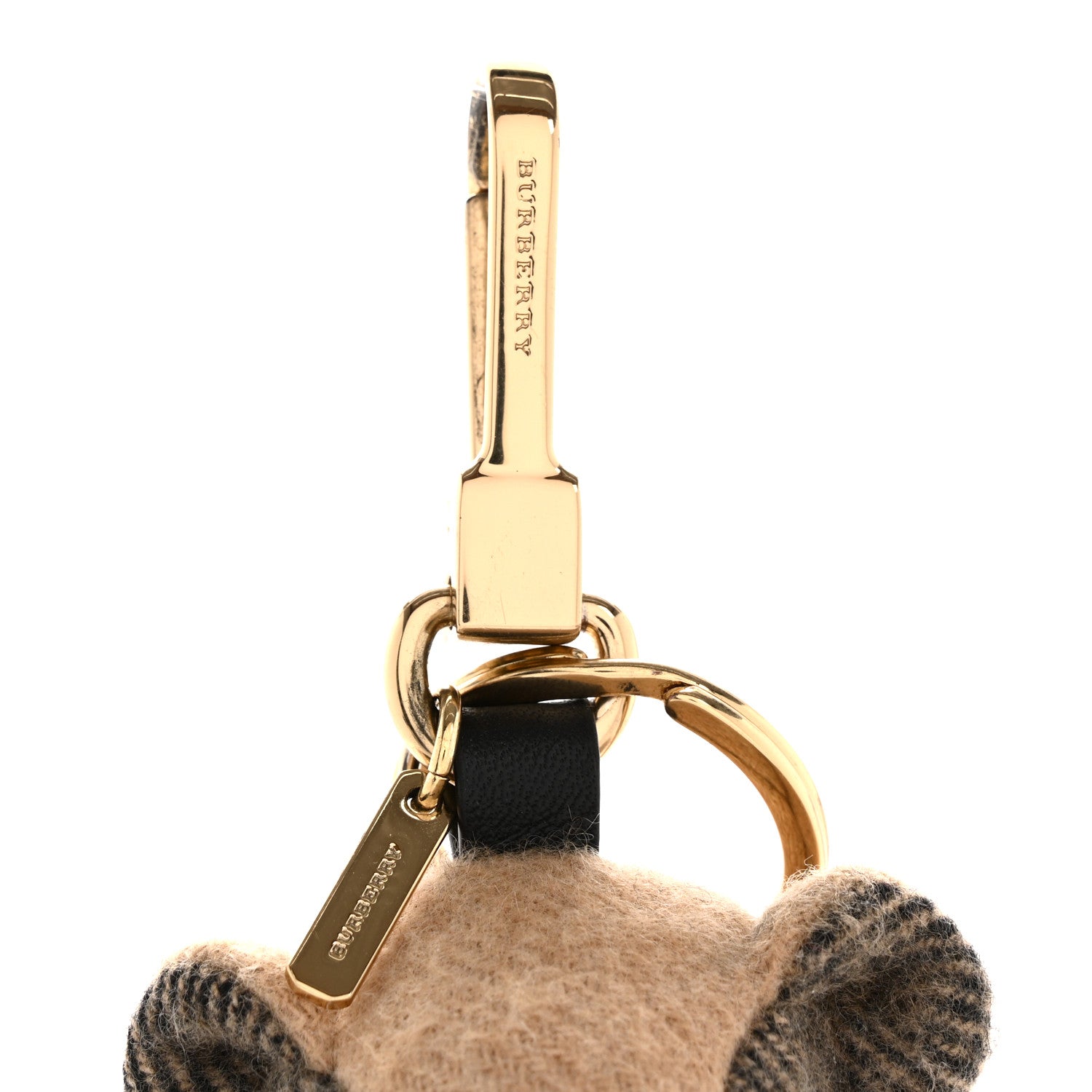 Burberry Cashmere Vintage Check Thomas Bear Bag Charm Antique Yellow 3 of 5