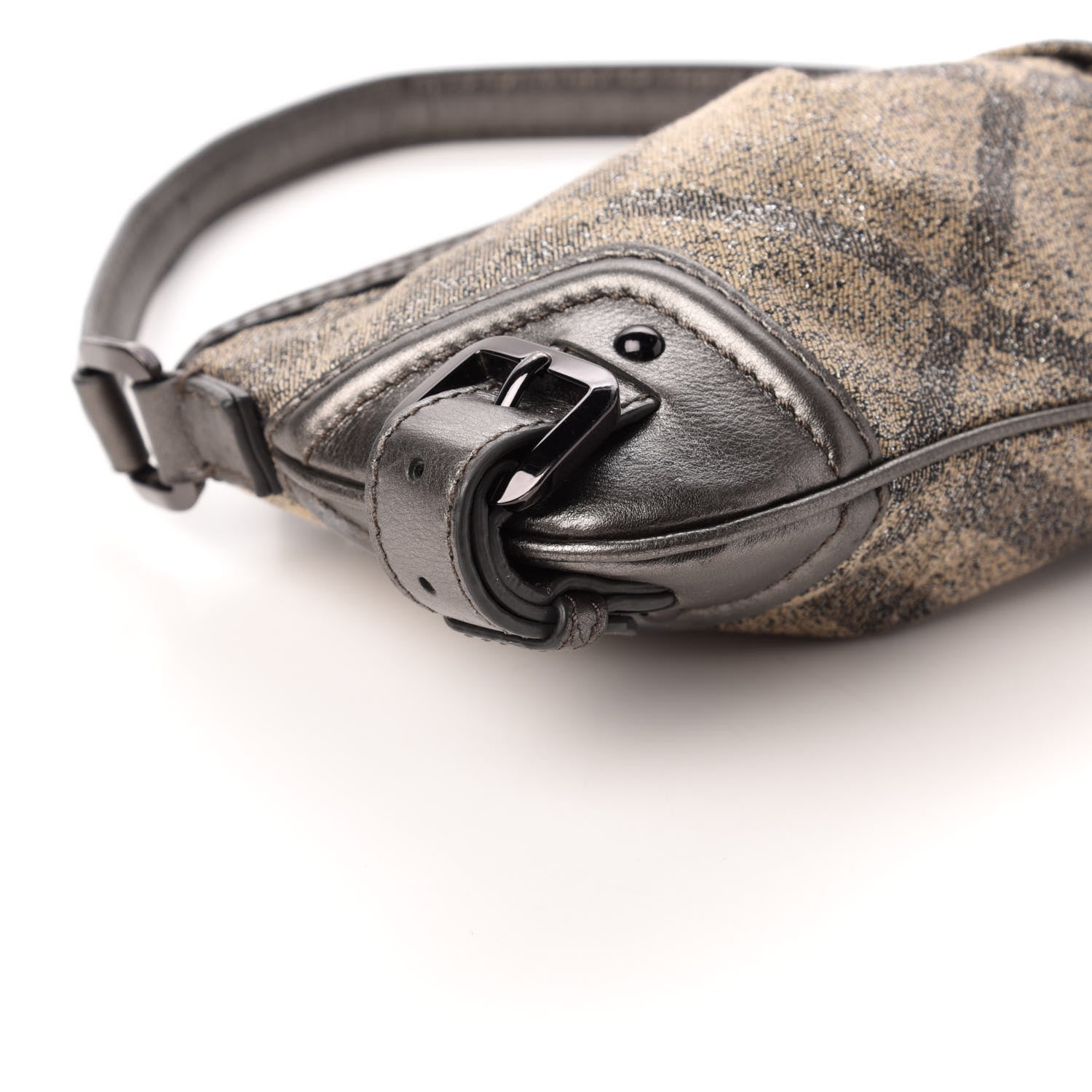 Burberry Shimmer Check Degrade Shoulder Bag Pewter 7 of 8