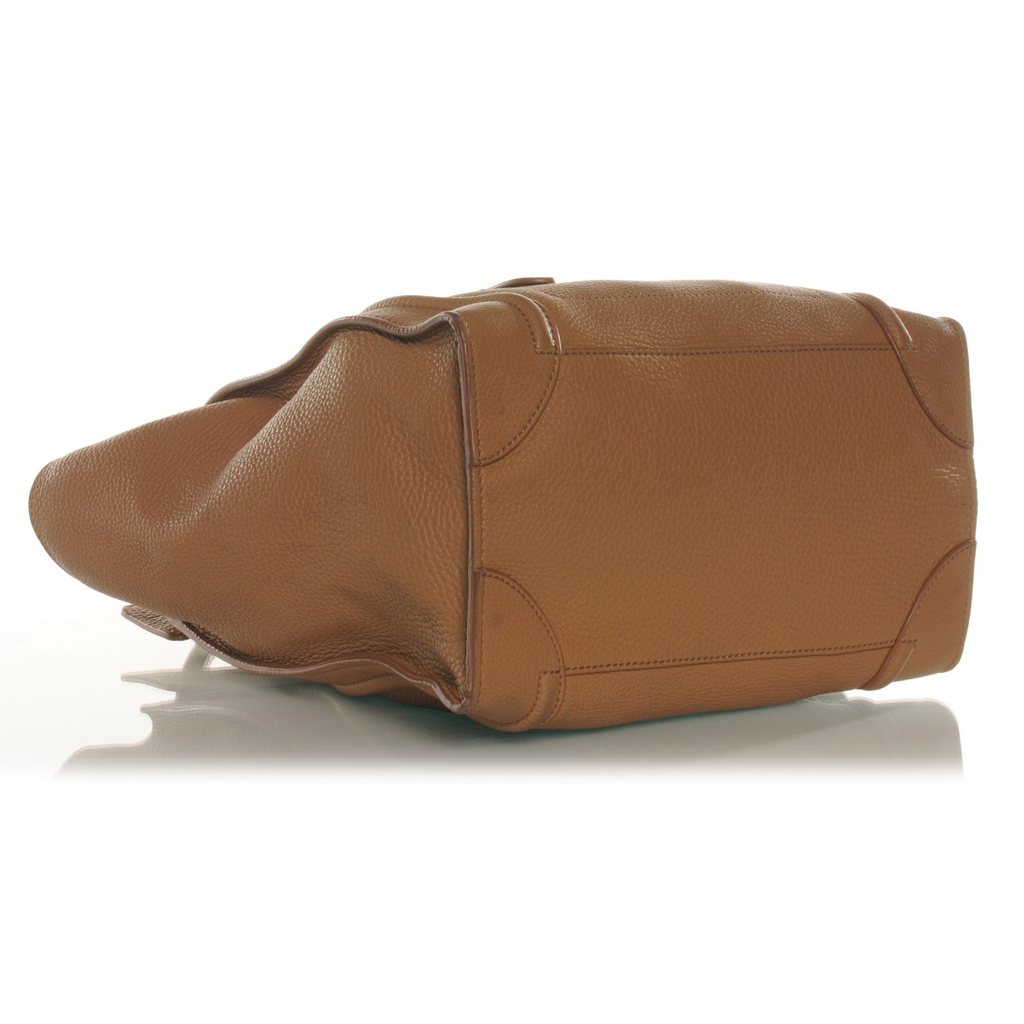 Drummed Calfskin Mini Luggage Camel