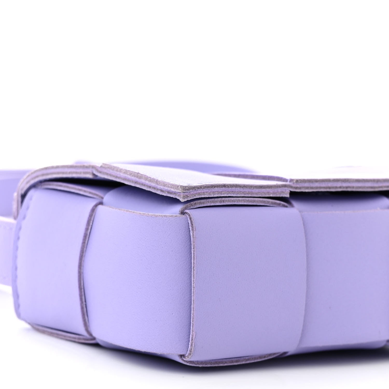 Bottega Veneta Lambskin Maxi Intrecciato Extra Mini Cassette Crossbody Bag Wisteria 8 of 11
