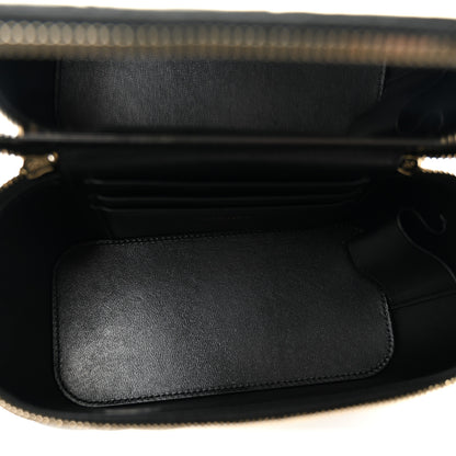 Chanel Lambskin Quilted Metal Small Top Handle Vanity Case With Chain Black 4 of 9