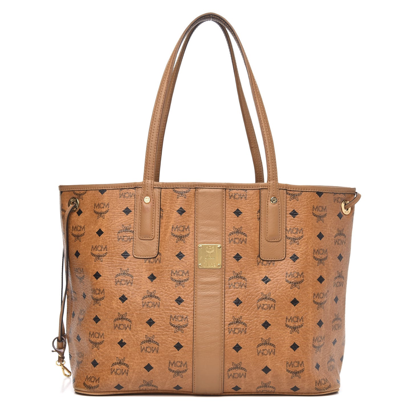 Visetos Medium Liz Reversible Shopper Tote Cognac