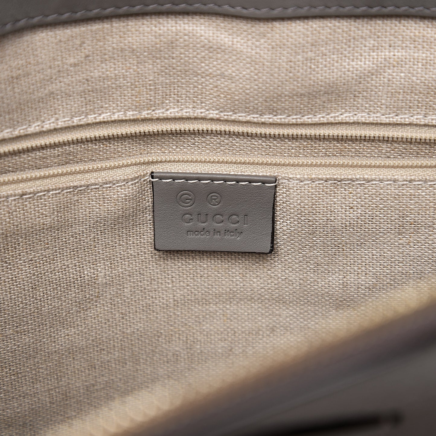 Soft Microguccissima Small Zippered Satchel Loess