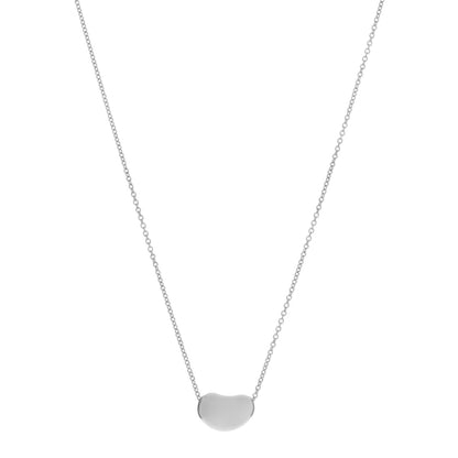 Tiffany Sterling Silver 12mm Elsa Peretti Bean Pendant Necklace 1 of 4