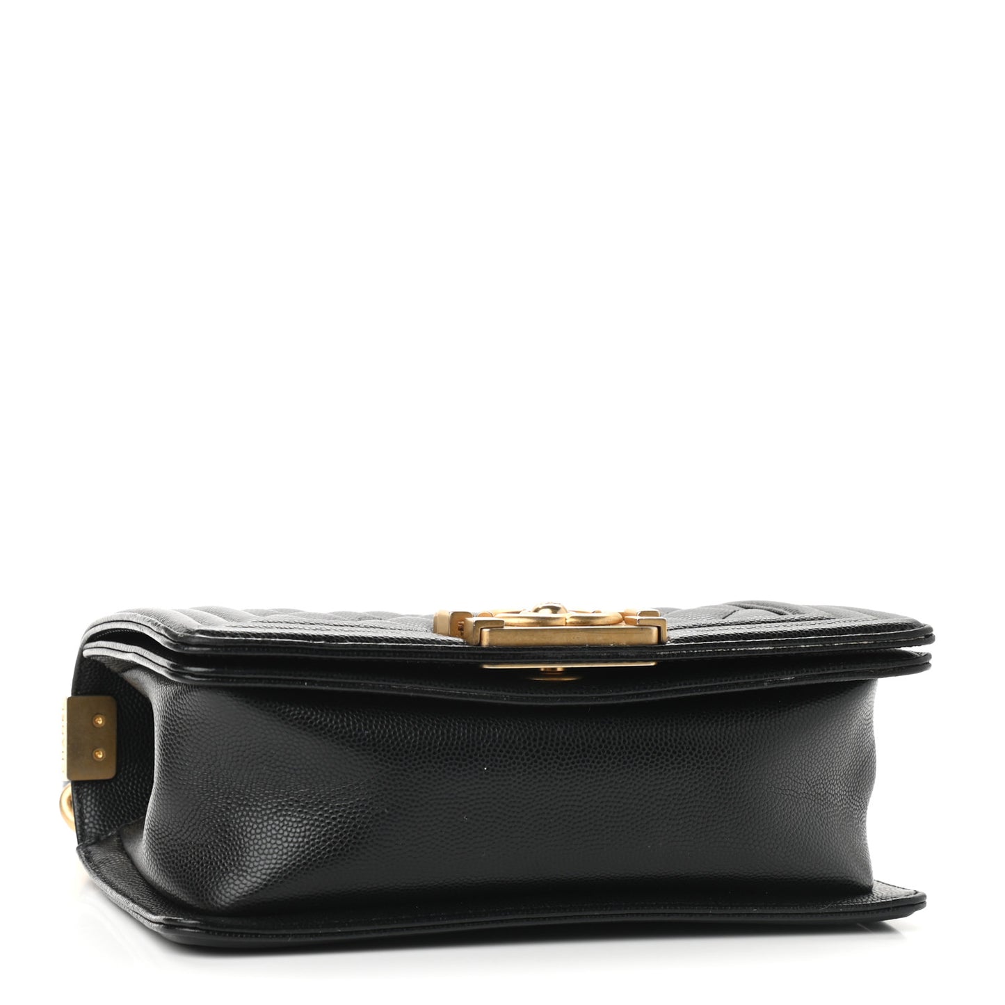Caviar Quilted Small Boy Flap Black