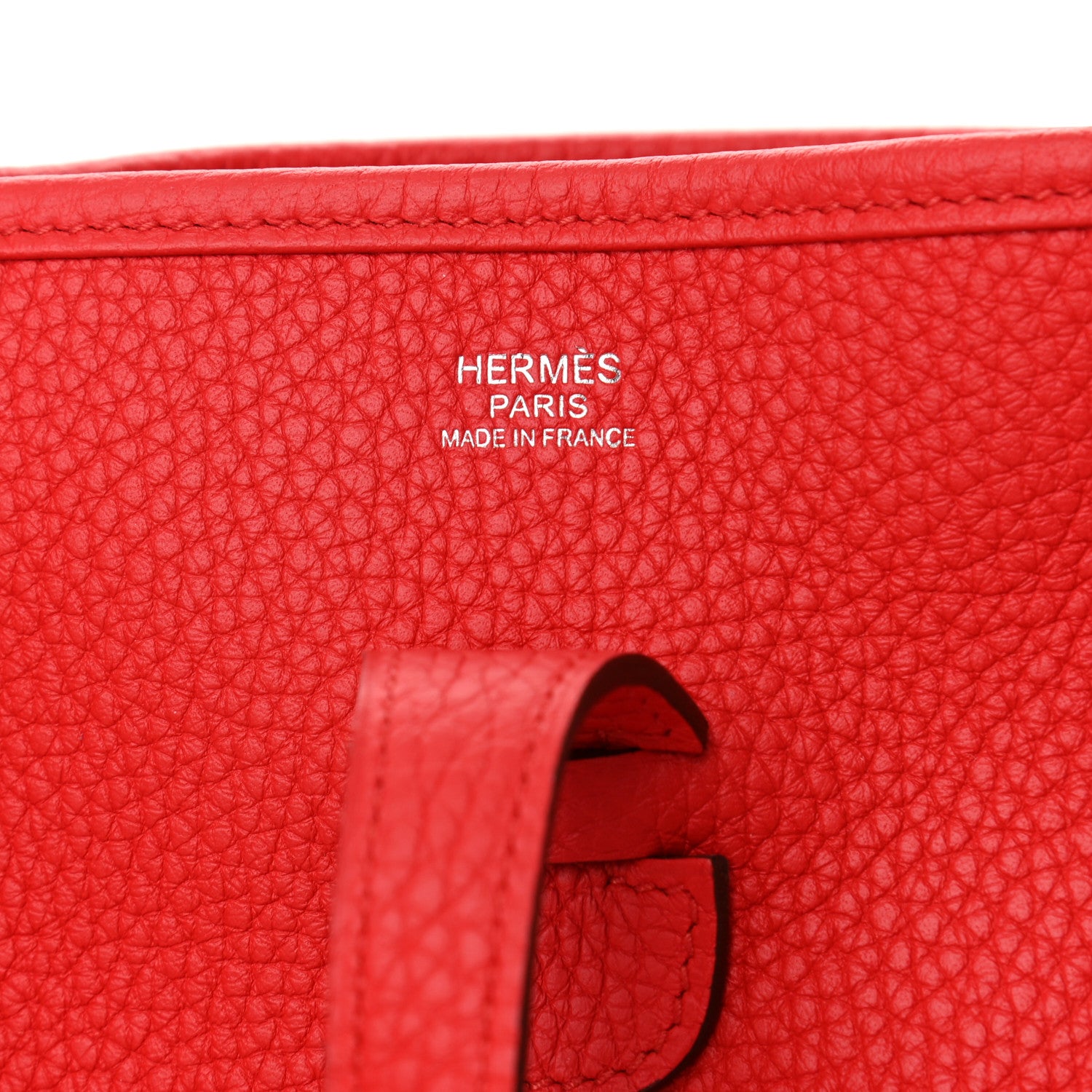 Hermes Taurillon Clemence Evelyne III PM Rouge De Coeur 6 of 10