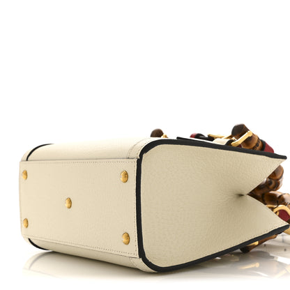 Gucci Textured Dollar Calfskin Web Mini Diana Tote Bag Mystic White 11 of 11