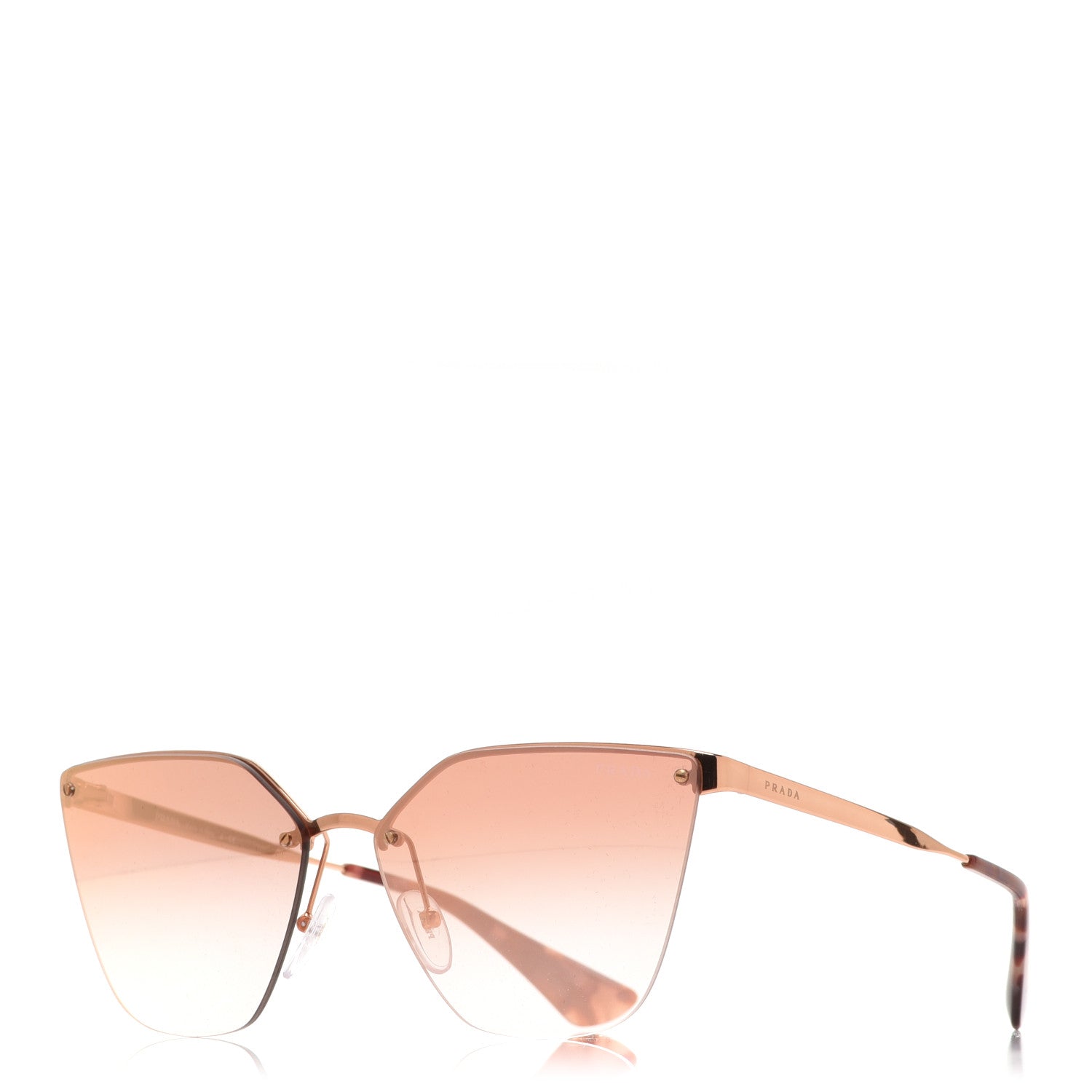 Prada Cat Eye Sunglasses SPR 68T Gold 1 of 7