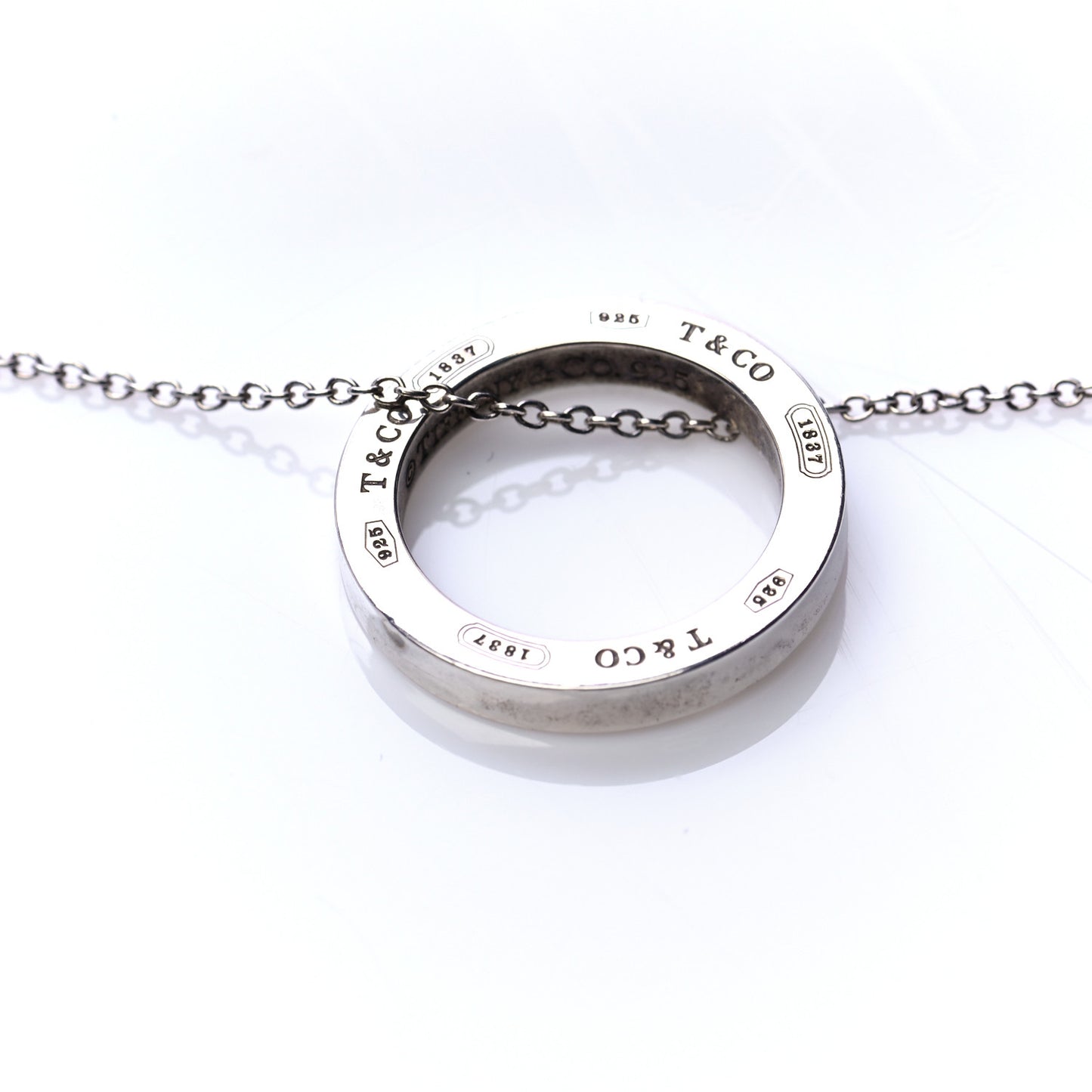 Sterling Silver 1837 Circle Pendant Necklace