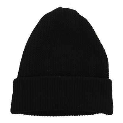 Chanel Cashmere Sequin Logo Beanie Hat Black Gold 2 of 3