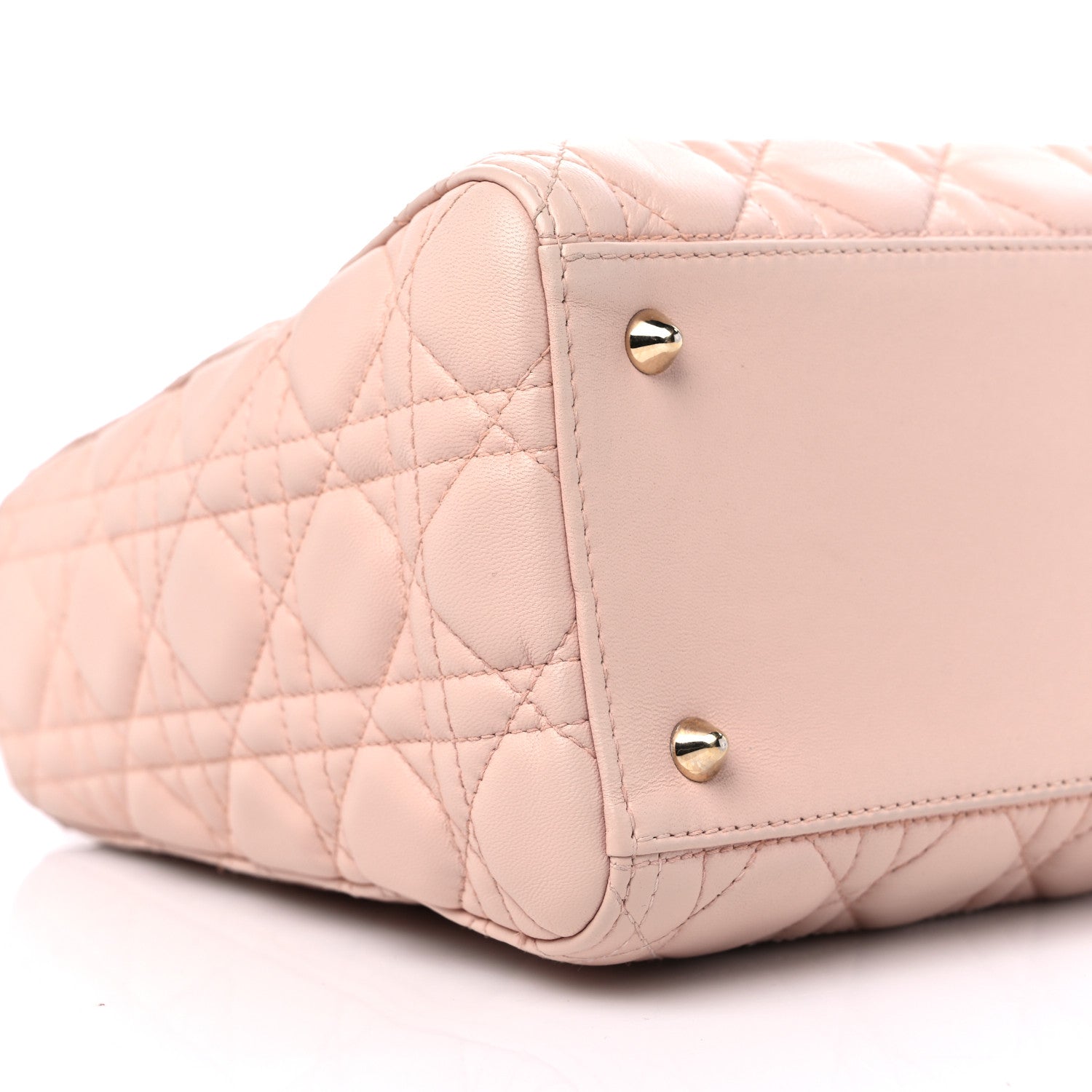 Christian Dior Lambskin Cannage Medium Lady Dior Rose Poudre 8 of 11
