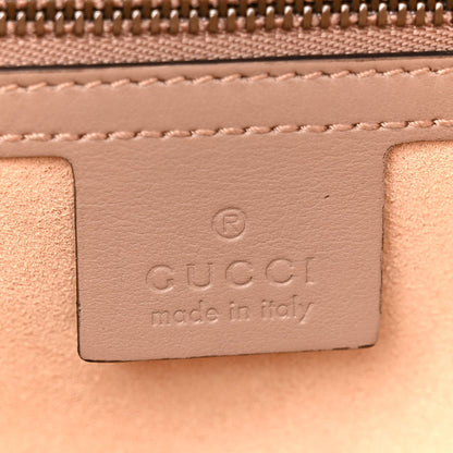 Gucci Calfskin Matelasse Sylvie Web Small GG Marmont Top Handle Shoulder Bag Porcelain Rose 6 of 15