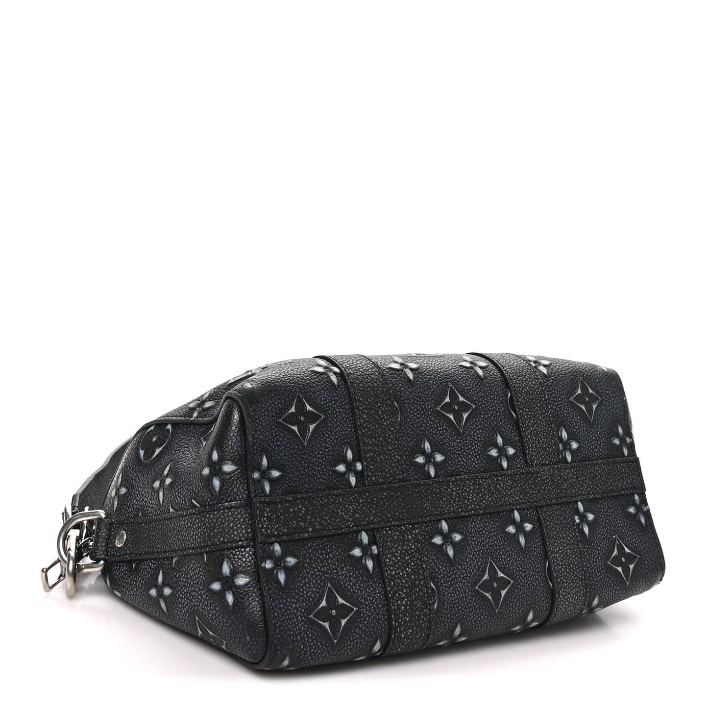 Cowhide Faded Monogram City Keepall Charcoal