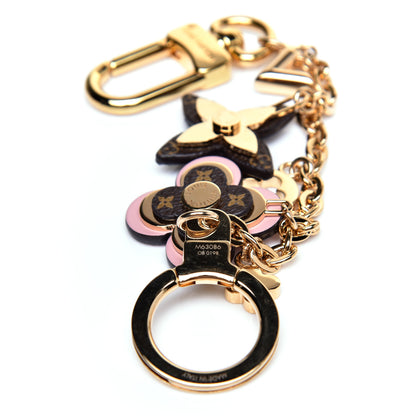 Louis Vuitton Brass Monogram Blooming Flowers Bag Charm Key Holder Rose Ballerine 7 of 7