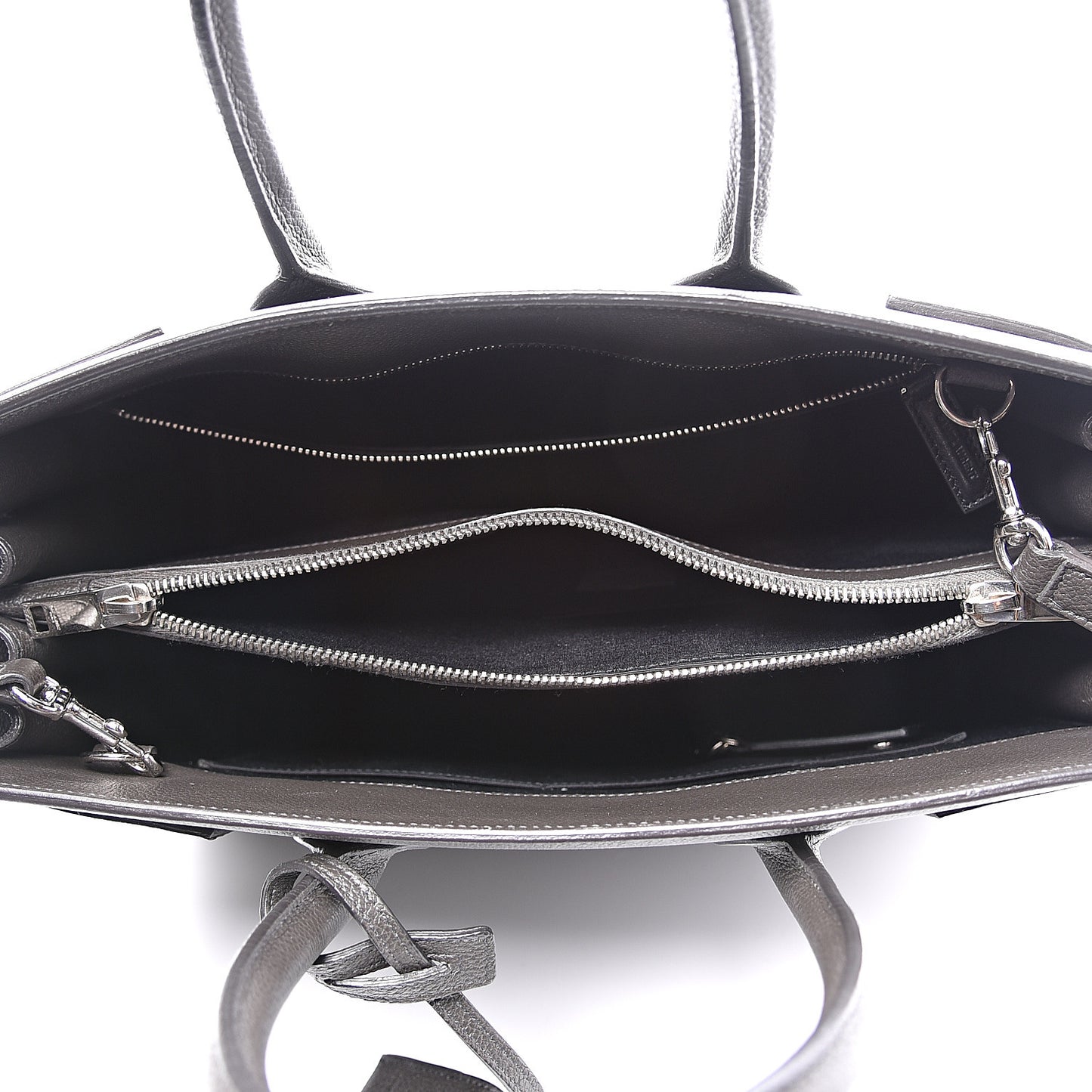 Grained Calfskin Small Sac De Jour Coal
