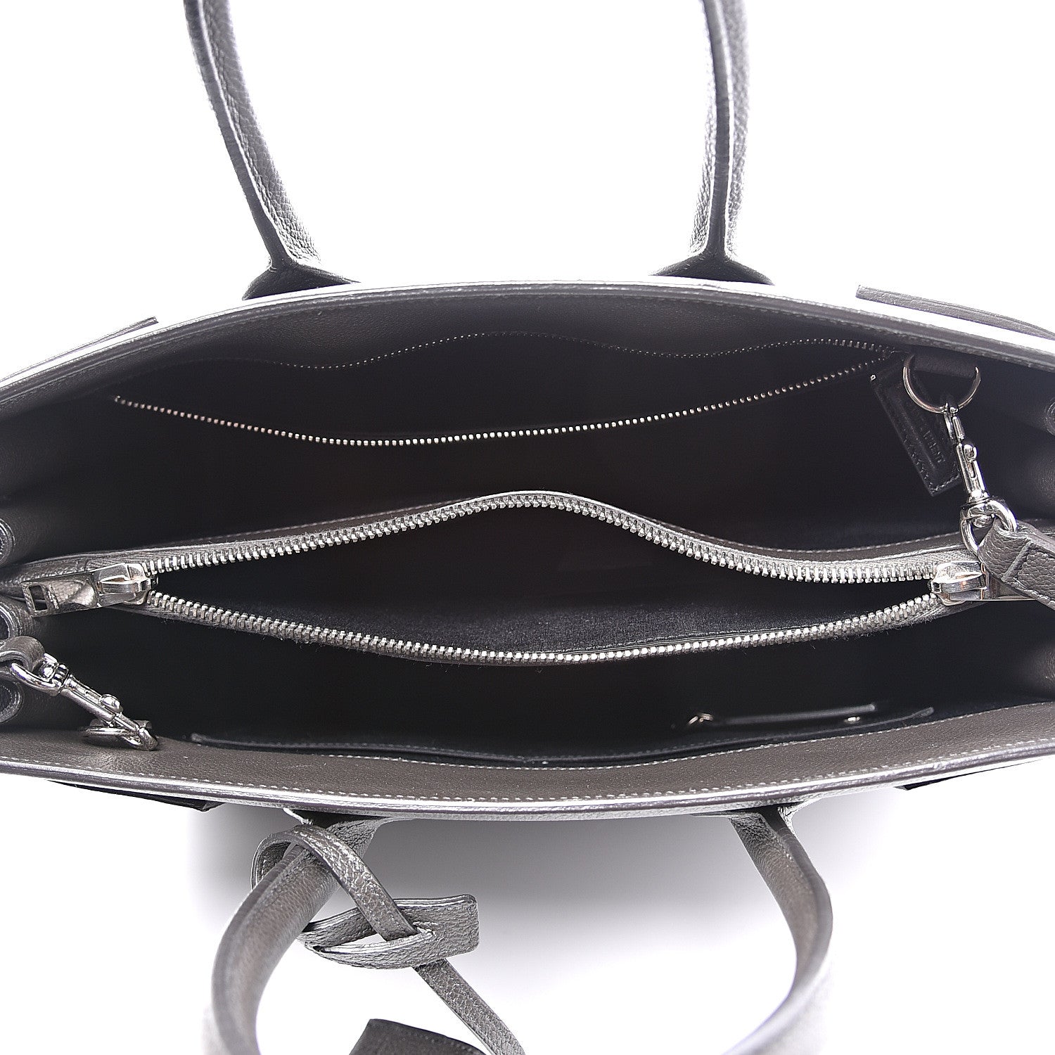 Saint Laurent Grained Calfskin Small Sac De Jour Coal 4 of 13